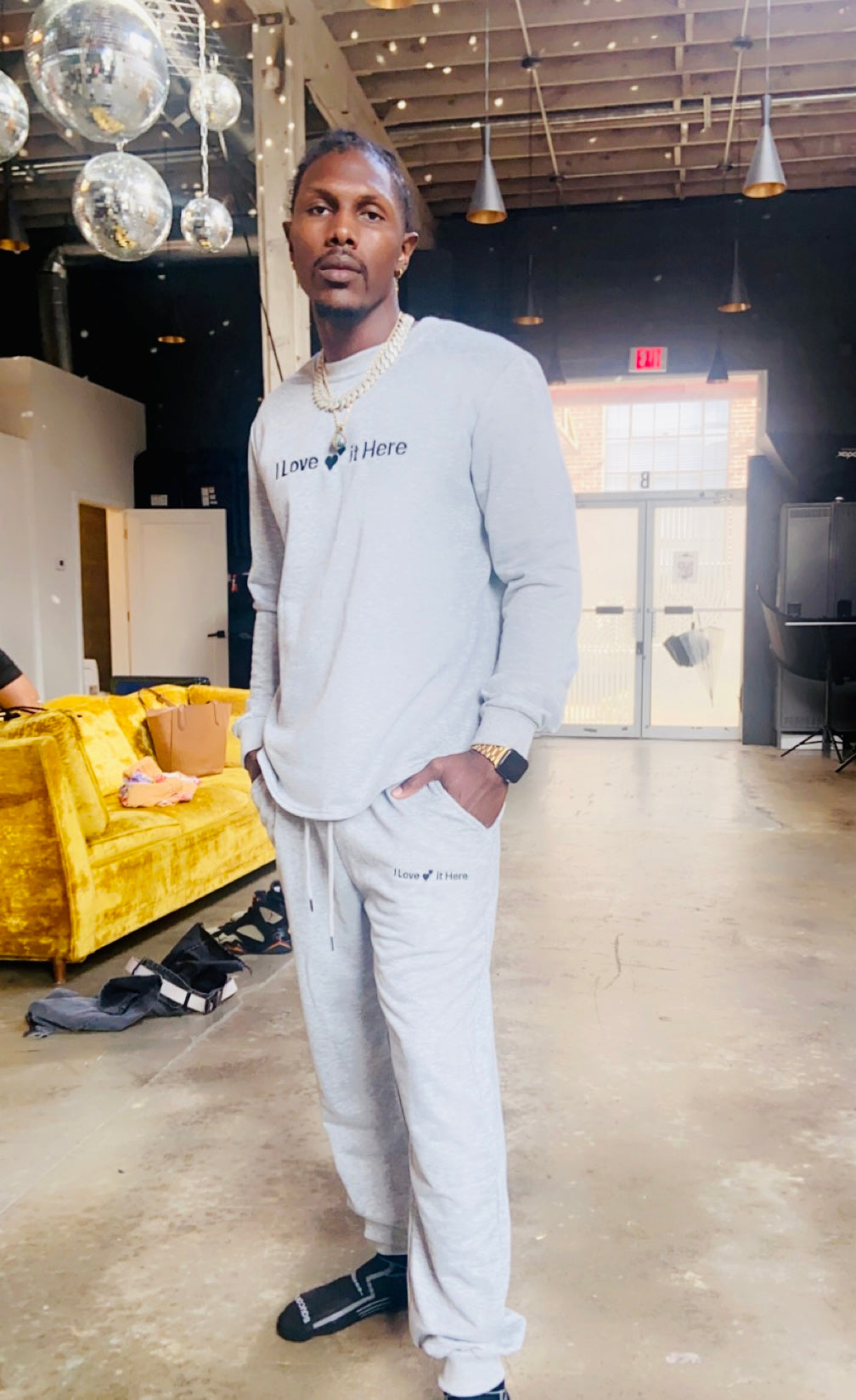 Grey Love Sweat Set π