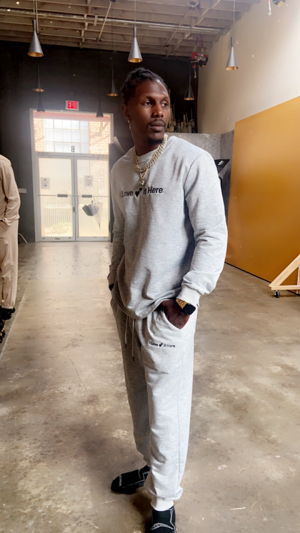 Grey Love Sweat Set π