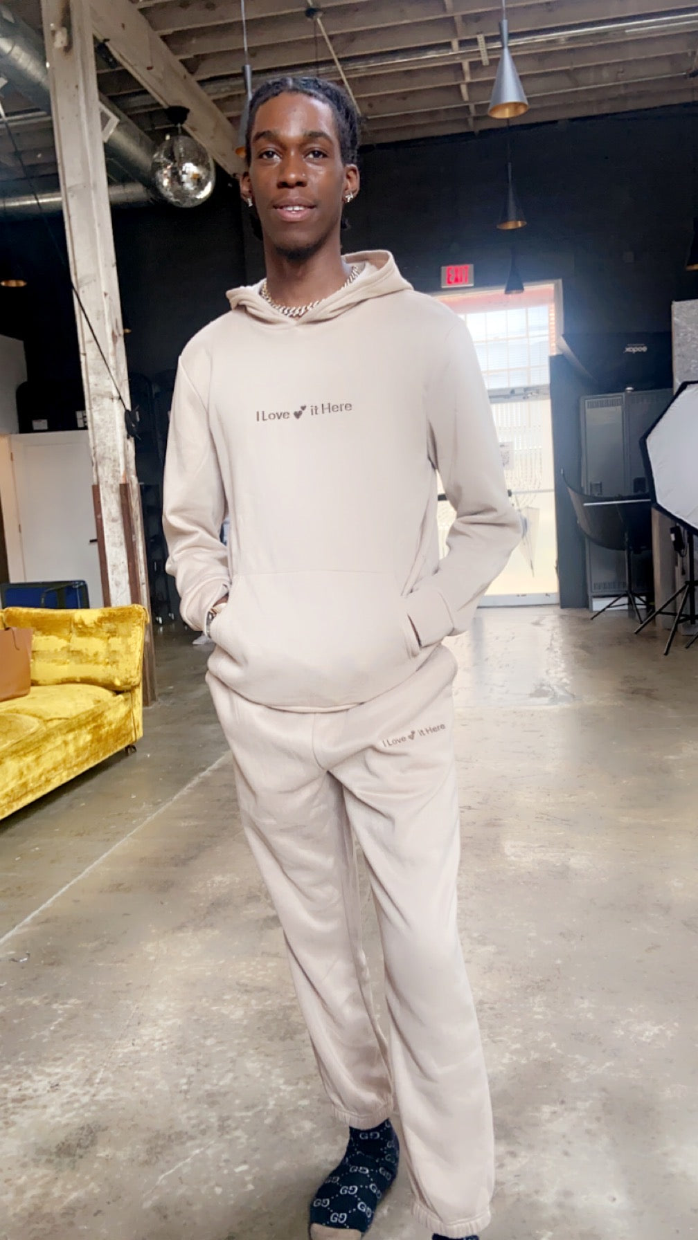 Tan 2pc Mens Tracksuit π
