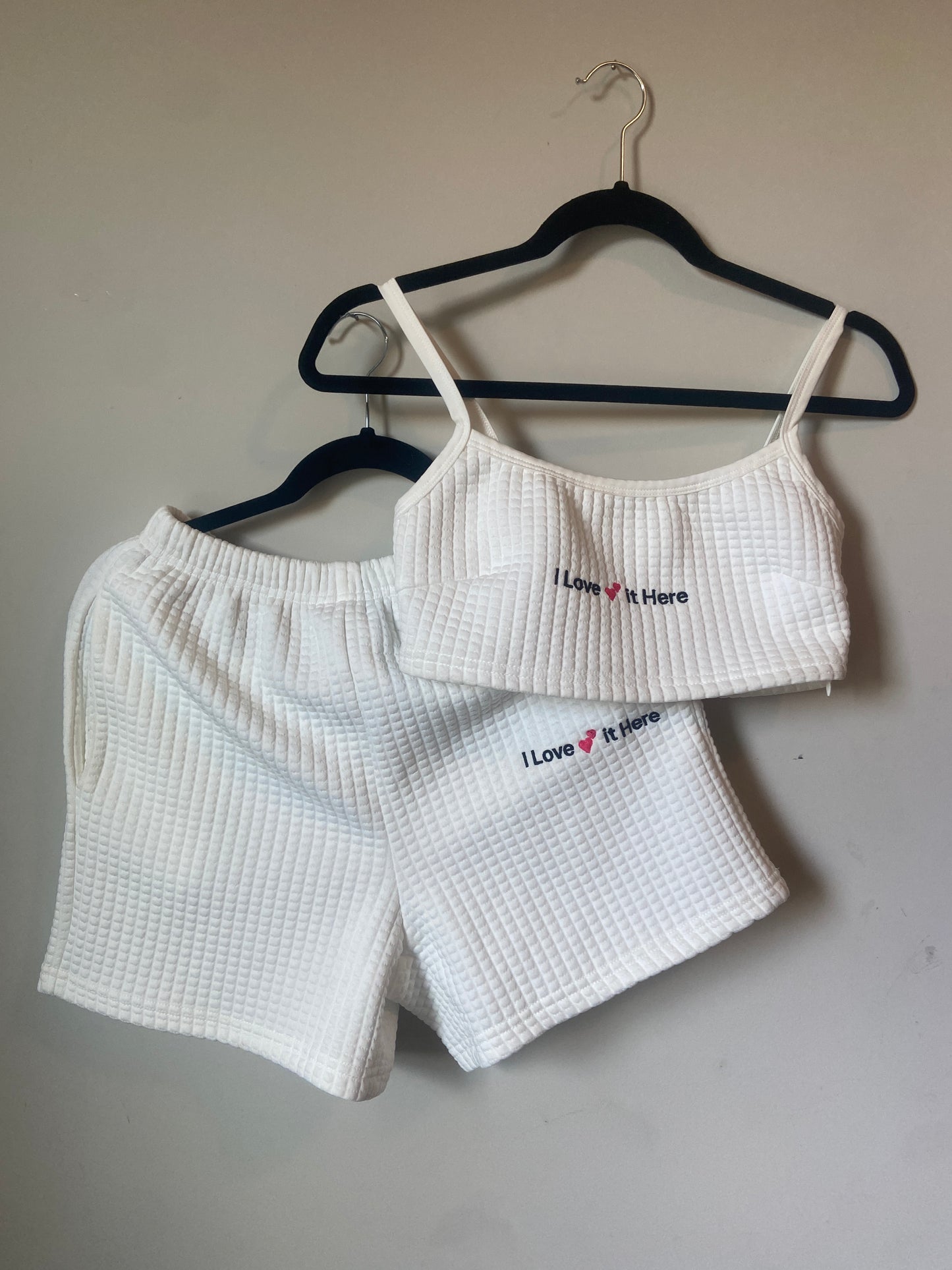 2pc Waffle Tank & Short Set π