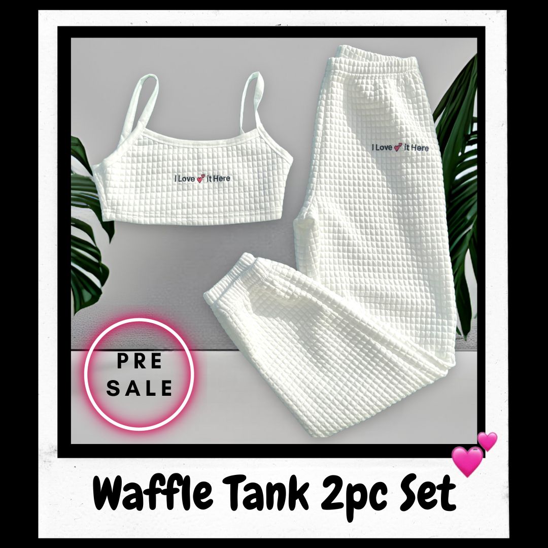 Waffle Tank 2pc Set 💕
