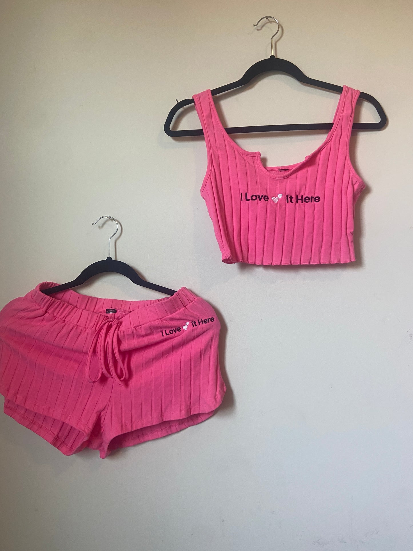 Pink Pajama Short Set